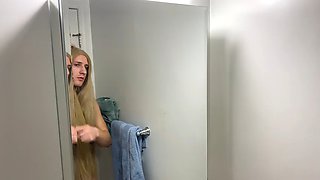 Crossdresser Fixing Messy Wig