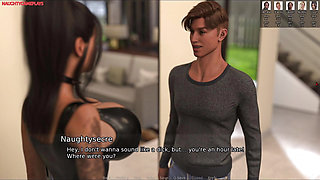 Blacked House #08 - Busty Goth Slut Makes Him Very Horny with Her Huge Boobs and Sexy Feet - 3D Porn Game