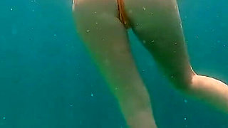 Snorkel Slut in Paradise - Underwater Flash & Naughty Tease