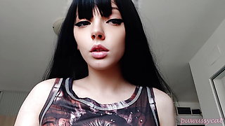 Goth Girl Smoking CLOSE UP (ask me for full vid)