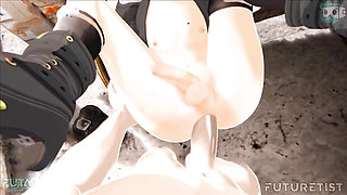 Futuretist Intense Anal Sex: Perfect Ass Slut Fucked Hard by Massive Black Cock, Tight Sweet Ass Swallowing Cum