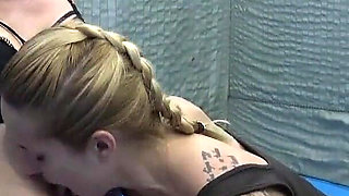 Two Horny Blonde MILF's Playing at the Gym