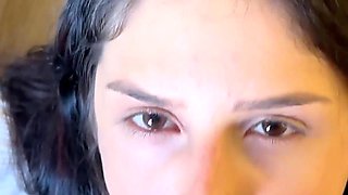 POV Blowjob with Deep Eye Contact - Sloppy & Cum Swallow