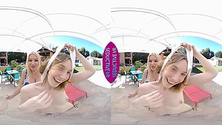 Horny Big Tits Stepmom & Her Nude Stepdaughter Help Seduce Pervy Neighbor