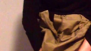 Skinny Teen Full Bladder Desperation Standing and Trying to Pee on the Floor