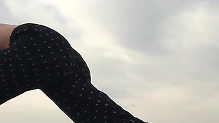 Beach Yoga in Bikini Top