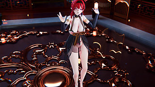 [mmd] 4K Yinyin-bingbing Korean Dance, Lingerie, Erotic Tattoo, Striptease