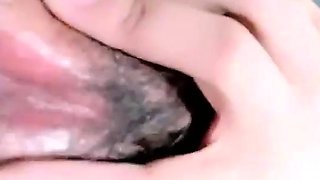 Close up cock jerking solo