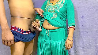 Young Indian girl gives a fulfilling handjob