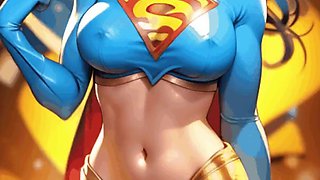 Ai Generated Cosplay Supergirl Sexy Dance