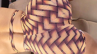 Hot Ass of the Hot Brunette Who Is Perfectly Fit