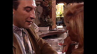 Blonde Horny with a Hairy Pussy Was Fucked by Two Men with Big Cocks