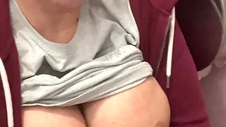 Risky Public Toilet Masturbation Pissing