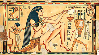 sexy papyri with beautiful Egyptian women with nice tits