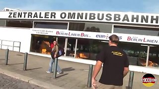 Blonde MILF Picked up on a Bus Station for Sex in Park