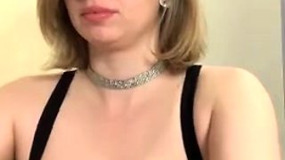 Blonde With Natural Big Boobs Loves Putting A Toy In Her