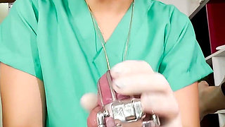 Nurse Dominafire Sounding Chastity Slave