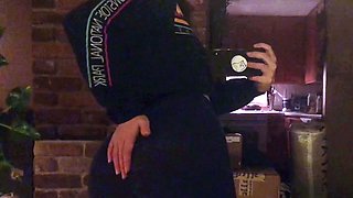 Amateur striptease and Solo masturbation