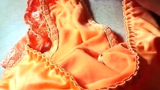 Me Naughty Smooth Son Cum On My Mom Sexy Orange Panties