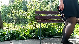 Extreme Pissing in the Park of a Sexy MILF