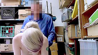 Pale emo teen 18+ shoplifter punish fucked by a LP officer