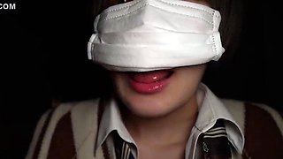 Small tit GF gives POV blowjob on my denim