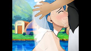 Bulma gets a filthy facefuck in her wedding sundress