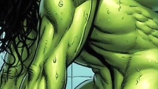 She Hulk: the Depraved Lust of a Green Skinned Slut. MILF in Shower. Visual Novel. Comic. Manga