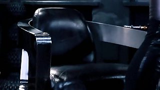 German Sexy Domina in Latex Body at Hard Lesbian Femdom Fuck at Dungeon