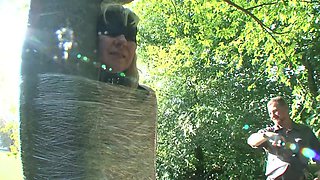 Threesome Outdoor BDSM