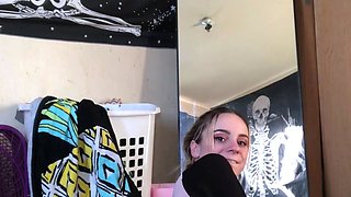 Blonde teen Sierras first erotic masturbation video