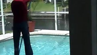 Desirae Spencer fucks pool guy: Big Tits, Big Ass  Blowjob Porn