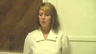 Nurse helps get sperm sample: Milf, Blonde  Cumshot Porn