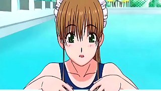 Japanese anime maid caught