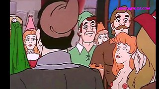 Little Red Riding Hood - Queens Castle Gangbang Scene - Vintage Cartoon Porn