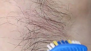 Hairy Armpits Closeup Oiled Combed