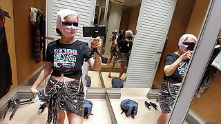 Sexy Brunette in the Locker Room