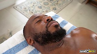 Oily Massage Turns Into A Slippery Fuck And A Messy Facial Cumshot With Curvy Ebony Goddess Ny Ny Lew - Big black dick