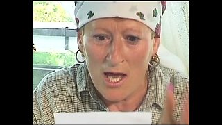 German Granny Julie Dodsworth Takes Big Dicks Outdoor Gangbang