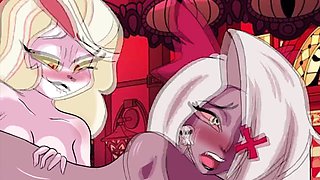 Charlie and Vaggie get lost in their wild sexual fantasies in Hazbin Hotel