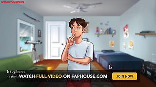 Summertime Saga by Darkcookie - MILF Landlady Caught Him Jerking off to Her Panties, MILF Caught Him Sniffing Her Panties