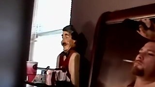 JoeSchmoeXXX.com - Bearded amateur guy smokes while getting his dick blown