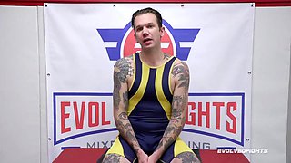 Riley Daniels mixed nude wrestling vs Will Havoc tied up and fucked hard