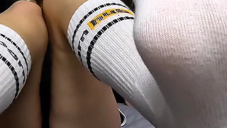 Stepdaughter Plays with Stepdad's Cock and Gives Him Blowjob in New Clothes