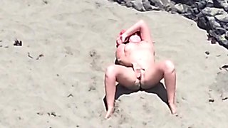 Naked Beauty on Beach - Drone POV Erotic Relaxation