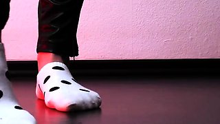 Close up cock jerking solo