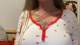 Tattooed goth student moaning softly fingers  exploring slowly