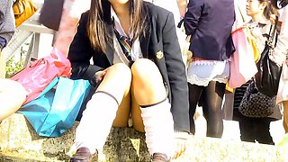 Pretty Japanese Teen Give Love To Public Part 1