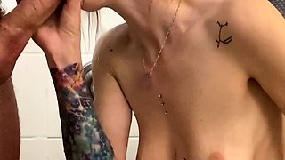Amateur MILF blowjob cumshot
