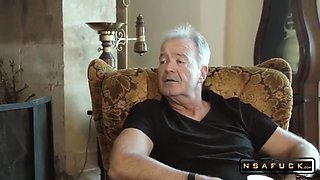 The Sexy and Horny Teen Asks Stepgrandpa